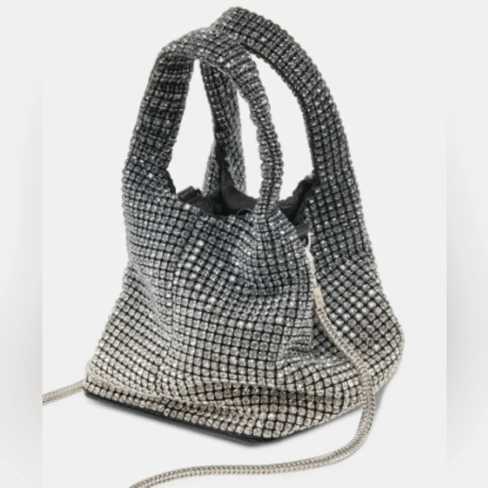 Dolce Vita Anna Crystal Rhinestone Embellished Small Hobo Bag
